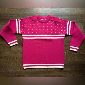 PROFILE ReTrO SKI sweater 80s Hot Pink vintage gorpcore sz M strawberry MINT
